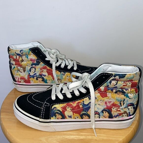 Van's Disney Princess’s Shoes Lace Up Sneakers Rare NWOB Size 6 - Picture 7 of 10